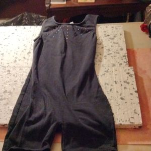 Girls black one piece size 10-12